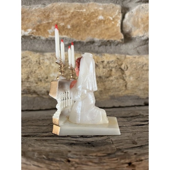 Vintage Plastic Praying Girl Alter Cake Topper 1st Communion Hong Kong JM - Picture 5 of 8
